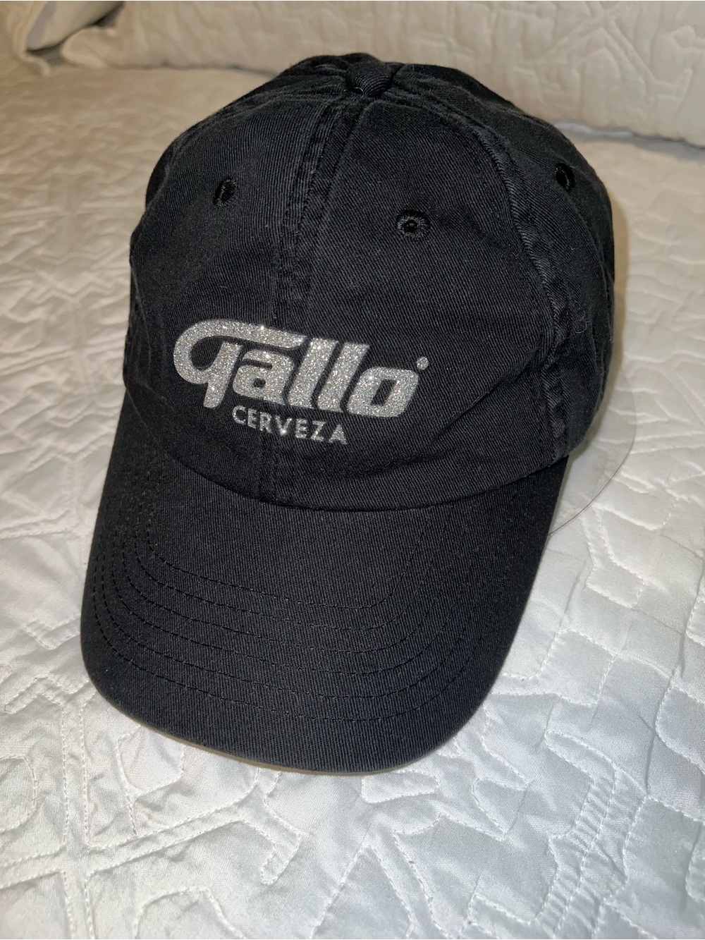 Gallo Cerveza Black Baseball Cap - Logo Adjustable Hat